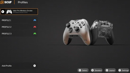 Profiles Menu