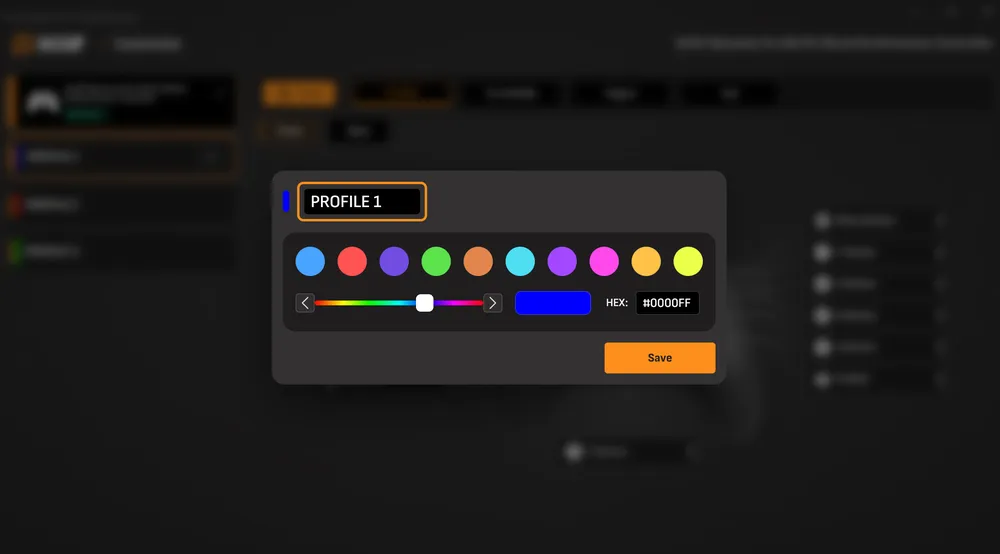 profile rename and color change qsg